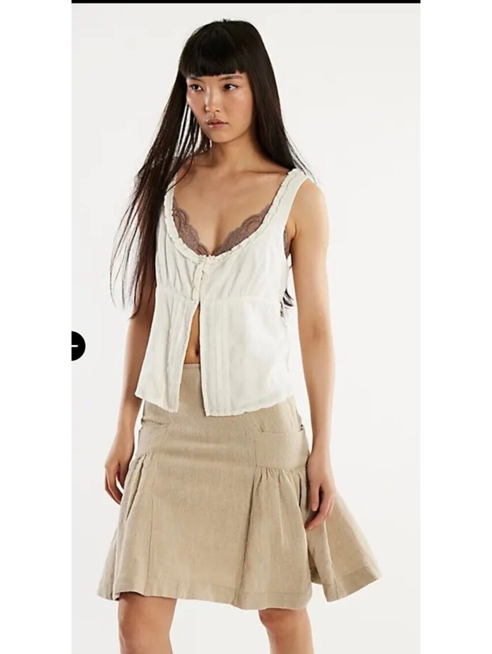 Free People Stansbury Midi Skirt in the Natural Combo colorway Size 14 #1303 - Picture 8 of 10